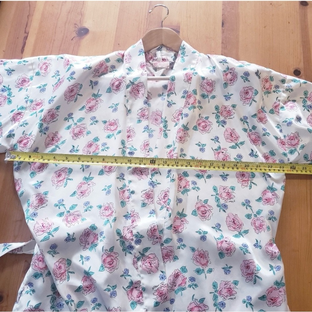 Vintage Jessica Satin Floral Robe - Picture 6 of 7